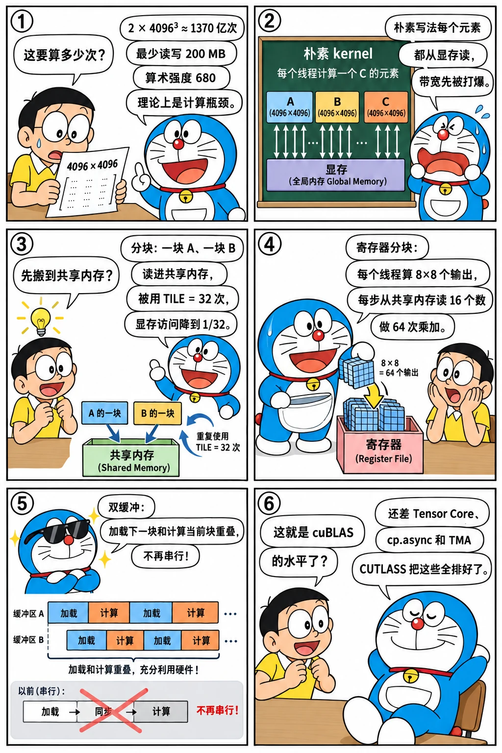 漫画：GEMM 优化之路