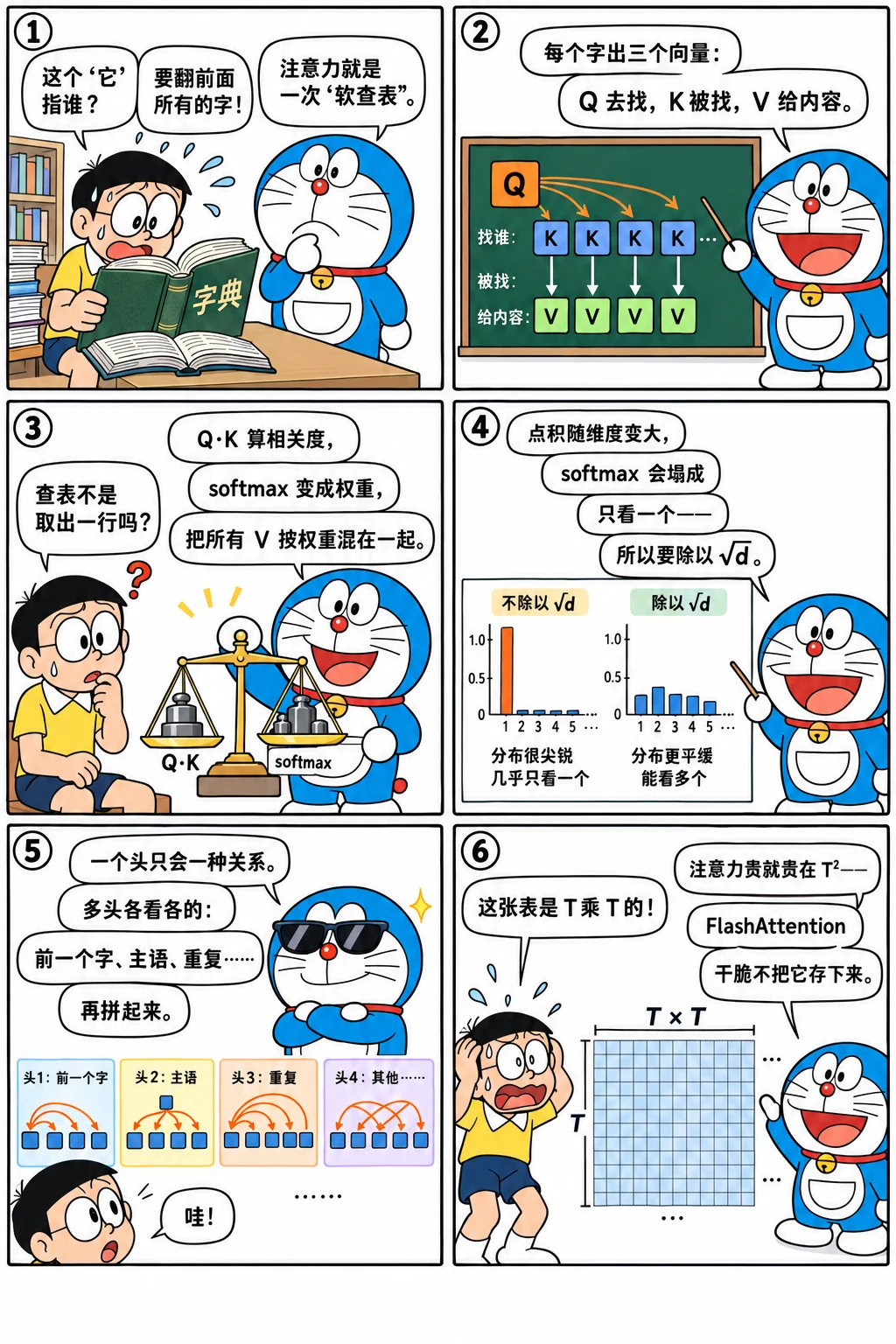 漫画：注意力就是一次软查表