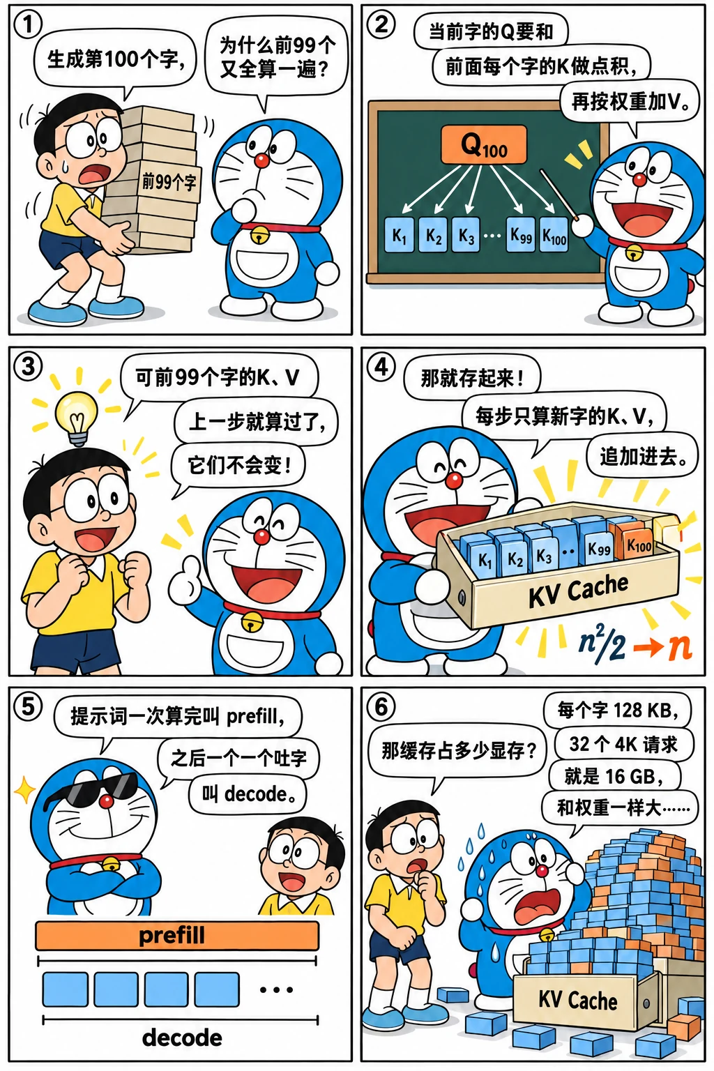 漫画:为什么要有 KV Cache